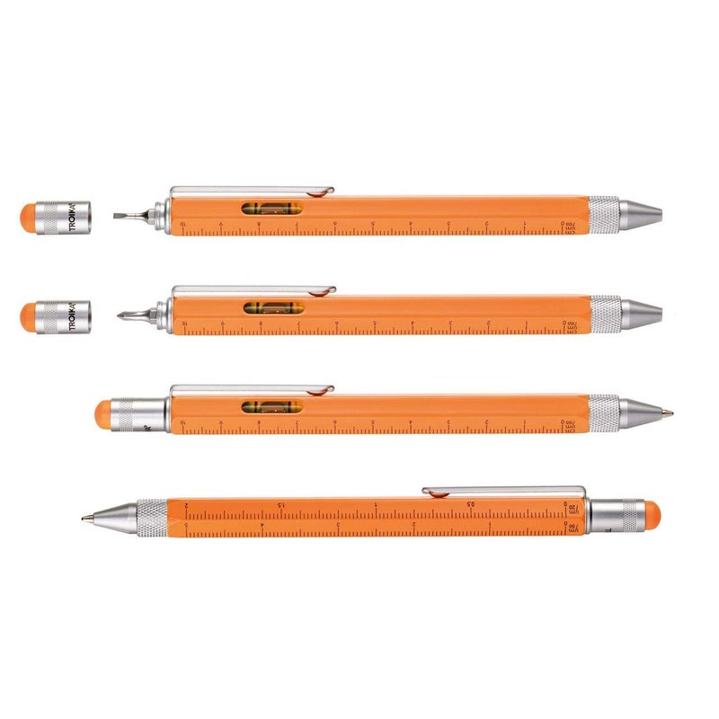 Troika Construction Ballpoint Pen, Neon Orange (PIP20NO) - Image 2